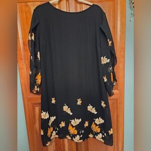 Elegant Black Floral Dress